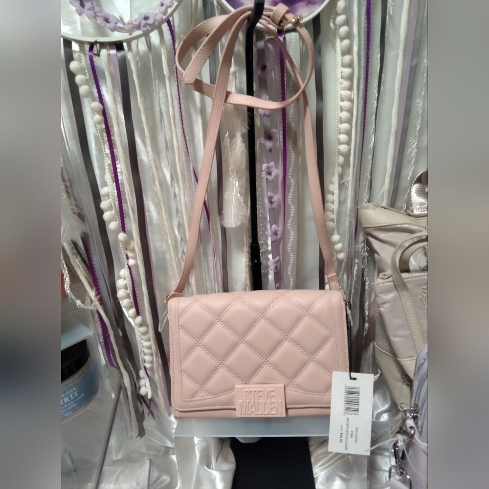 Steve Madden Blush Quilted Crossbody Bag